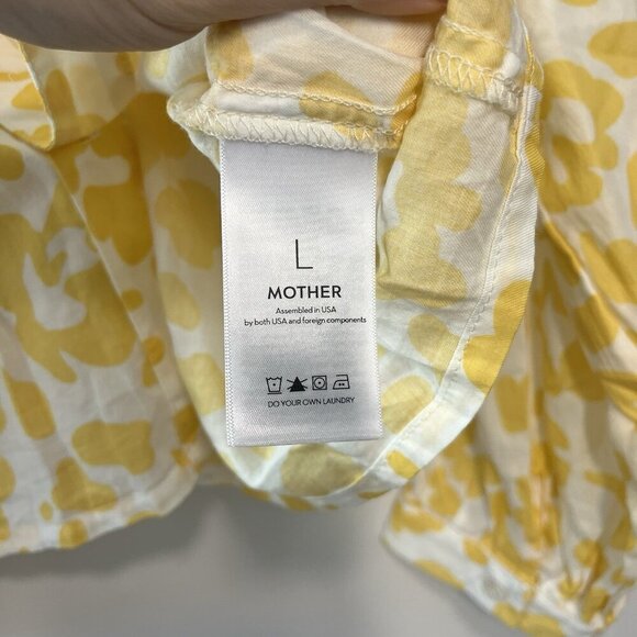 Mother The Sunburst Leopard Floral Print Button‎ Front Blouse Size Large - Picture 5 of 11